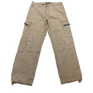 Old Navy Men's Tan Cargo Pants - Size 36x34 - 100% Cotton